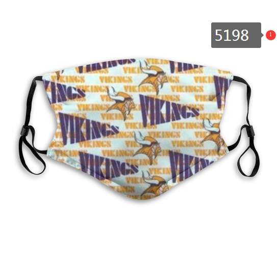 NFL Minnesota Vikings #3 Dust mask with filter->nfl dust mask->Sports Accessory